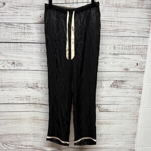 Victoria's Secret Black Satin Lounge Pants Medium